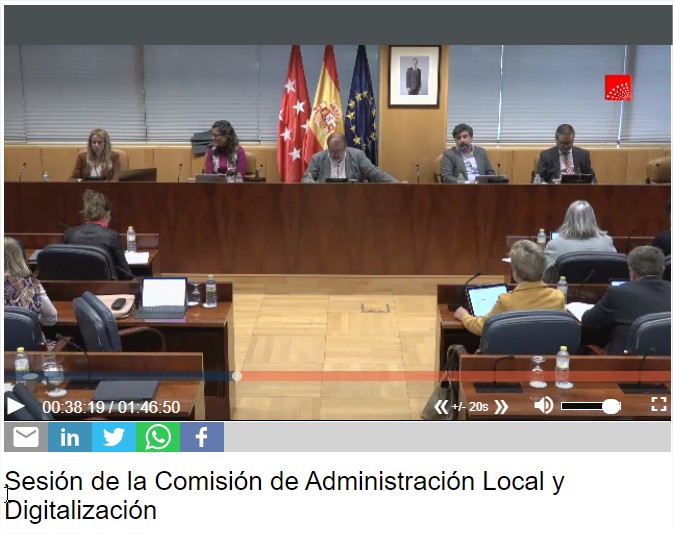 Sesión de la Comisión de Administración Local y Digitalización